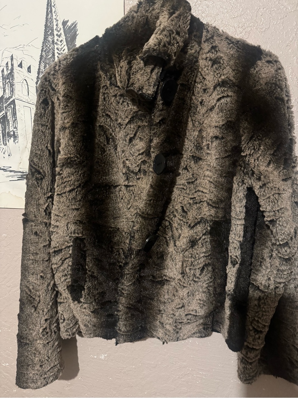 Faux fur women's jacket